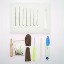 50 Colors Wool Felt + Needles Felt Tool Set Needle Felting Mat Starter Tools