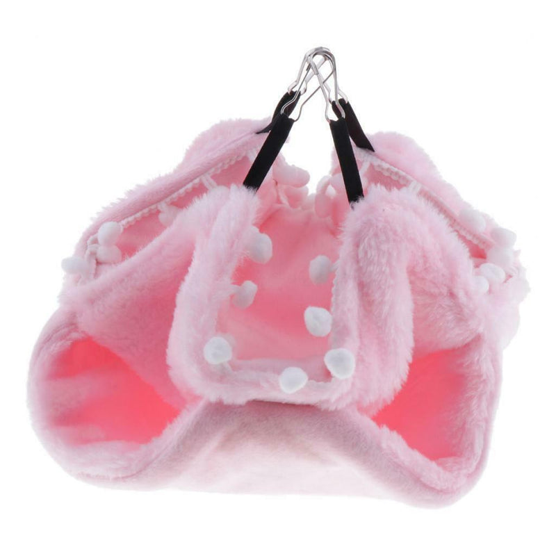 Small Animals Cozy Hammock Winter Warm Nest For Hamster Birds Parrot Pink