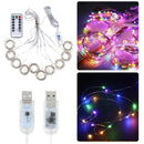 1m LED Fairy Lights Curtain USB String Remote Lamp (Colorful w/ Hook)