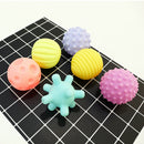 6x Soft Rubber Pet Squeaker Balls Chew Bite Teeth Cleaning Interactive Toys