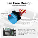 2Pcs 9006/Hb4 Mini1 Led Headlight 36W 6000Lm Cob Bulbs Kit Hi/Low Beam 6000
