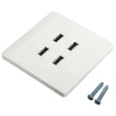 4 USB Port 5V 3.1A Wall Charger Outlet Power Supply Socket Plate Panel Face