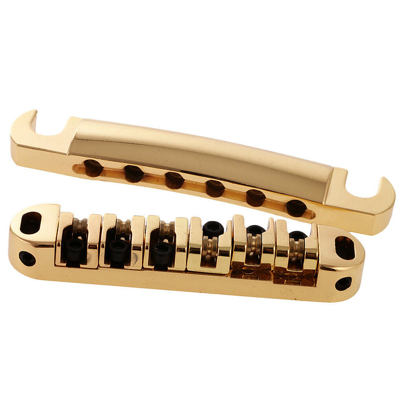 1 Set Roller Saddle Bridge +6 Strings Slotted Nut for LP Electric Guitar