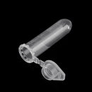 100Pcs 2ml Clear Plastic Vials Container Snap Cap Centrifuge Tubes Vials Sample