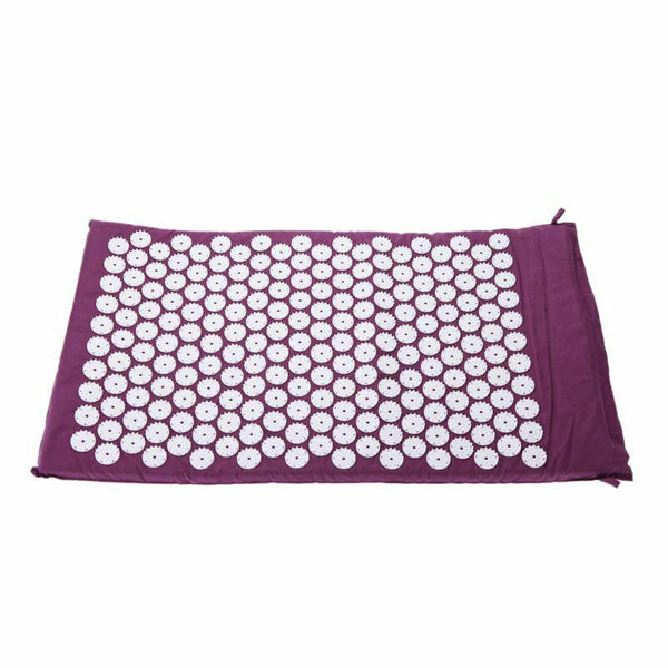 Carpet Mat for Acupressure Acupuncture Yoga Massage + Carry Bag purple T8Q4