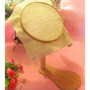 Round Adjustable Wood Cross Stitch Rack Desktop Embroidery Frame DIY