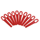 100Pcs Red Plastic Blades Kit Fit For Grass Trimmer Strimmer Lawnmower Parts