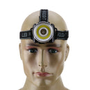 Waterproof Super Bright COB LED Headlamp 2 Mode Head Light Lamp Flashlight