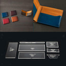 7pcs Short Wallet Bifold Acrylic Leather Craft Template Pattern Purse Making