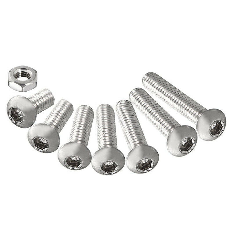 280pcs M2 304 Stainless Steel Hex Socket Button Head Cap Bolts Screws Nuts