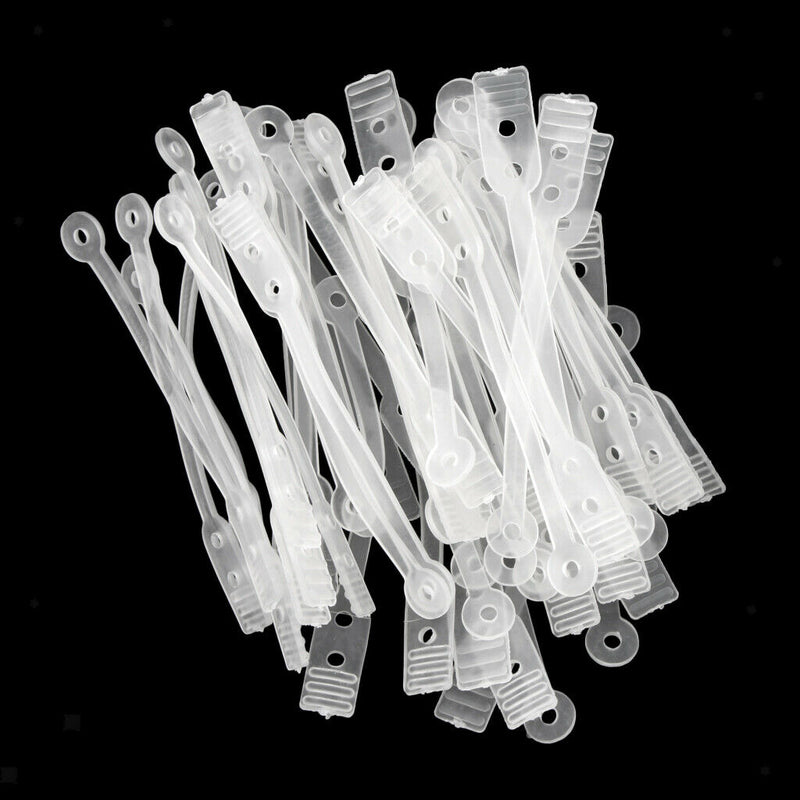 50pcs/pack Salon Hair Roller Rubber Band Hair Rod Clip Accessory Clear