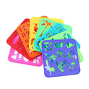 8x Hollow Out Painting Stencils Set Journal Planner Square Shape for Diary