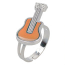 Women's Magic Guitar Shape Mood Change Color Ring Fashion Mood Ring Jewelry