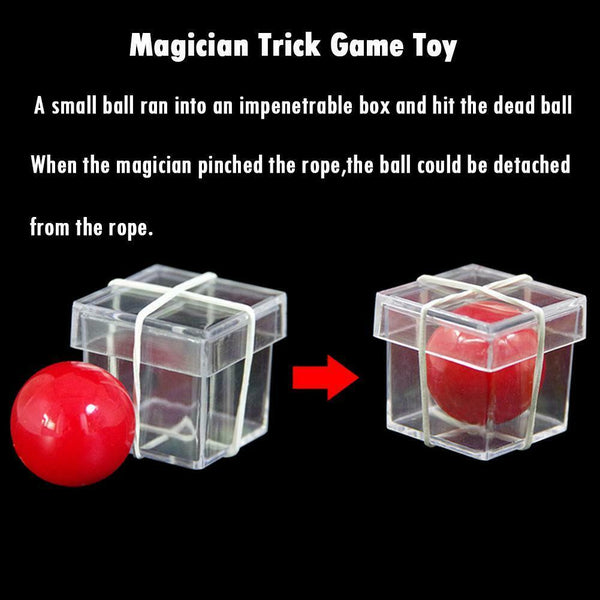 Ball Through Box Illusion Magic Conjuring Prop Magician Trick Game Toys Hobbies