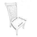 Stretch Dining Chair Seat Cover Pad Slip Cover with Locking Buckle Sky Blue