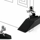 Zinc Alloy Little and Man with Non-slip Rubber Bases Door Stop Safe Anti-co