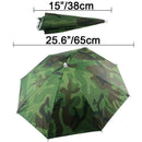 2PCS Umbrella Hat Headwear for Outdoor Fishing Gardening Beach (Camouflage)
