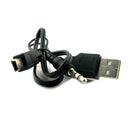 USB2.0 Charging Cord to Mini USB Male 3.5mm Jack Plug Audio Bluetooth Cable MO