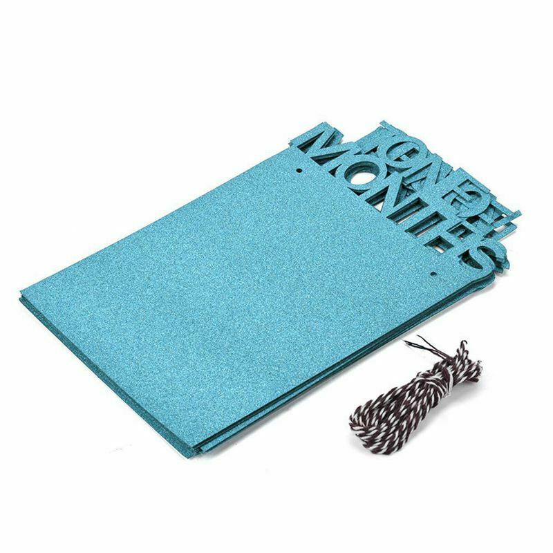 1-12 Month Baby Photo Frame Kids Birthday Gift Home Decorations Hanging Pho A8G9