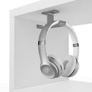 Headset Holder with Aluminum Adhesive Under Desk Headphone Stand for All He