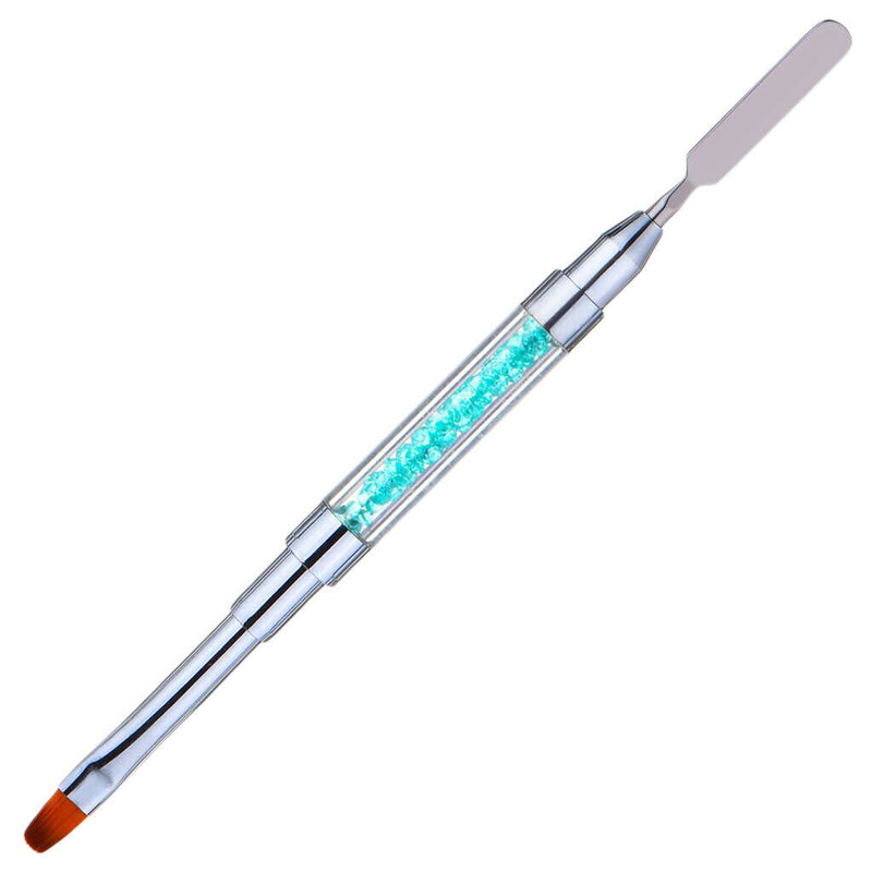 Poly Gel Nail Brush Dual-Ended Poly Acrylic UV Gel Extension Builder Blue