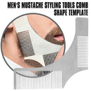 Stainless Steel Beard Styling Shaping Template Comb Facial Hair Tool M8E7