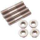 4 Sets New Stainless Steel Stud Nuts M8X1.25 With Flange For T25 T28 Turbo