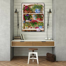 Painting By Numbers Kit DIY Flower Rack Hand Painted Canvas Oil Art Picture