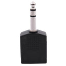 Mono 6.35mm Male Plug to Dual 6.35mm Female Socket Splitter Adapter Connect Y7S3