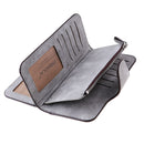 Long Wallet ID Credit Card Holder PU Leather Trifold Pocket Card Case Purse