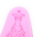wedding dress skirt silicone mould fondant cake decoration baking mold displa 3C