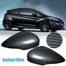 Car Wing Door Carbon Fiber Rear View Mirror Cover Trim Case for Ford for Fi