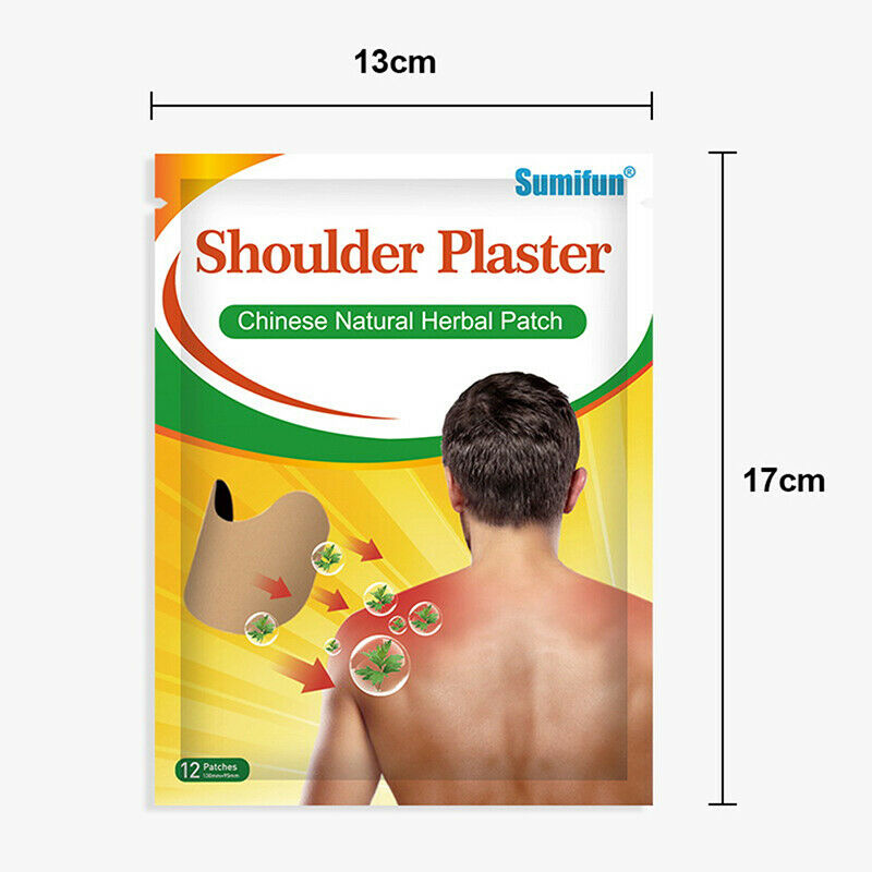 12Pc Wormwood Shoulder Neck Pain Relief Patch Self-Heating Moxibustion PlastBSE