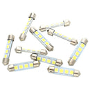 10X LED stoplight Lampe Licht 4 SMD White DC 12V 42mm