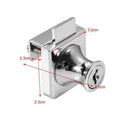 Zinc Alloy Lock Glass Display Cabinets Showcase For 5-8mm Door Double-open B7Q8