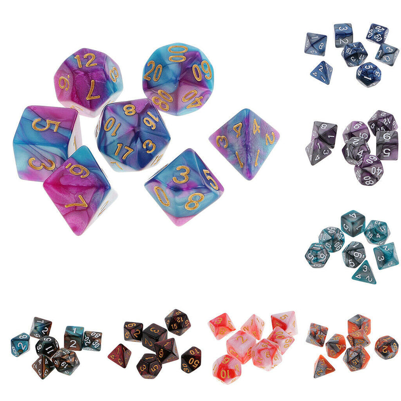 35 Packs 7-Die Polyhedral Dice for D&D  DND MTG RPG