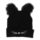 Womens Winter Knitted Beanie Hat Ski Hat Slouch Cap Warm Cute Cat Ears