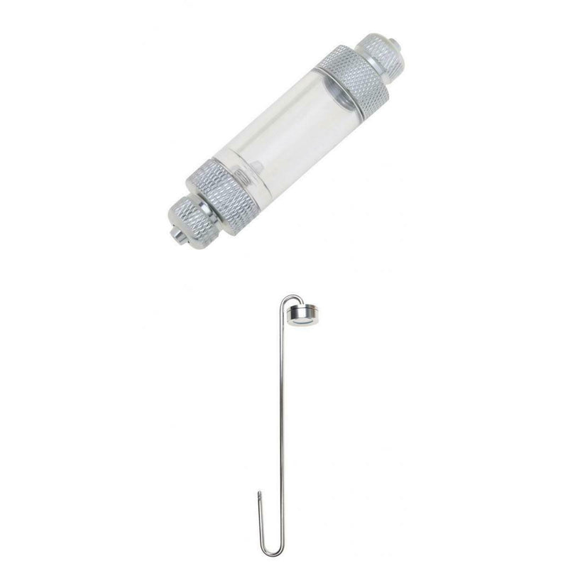 Set of 2, Aquarium Bubble Counter with Ultra Thin Stainless Steel CO2 Diffuser