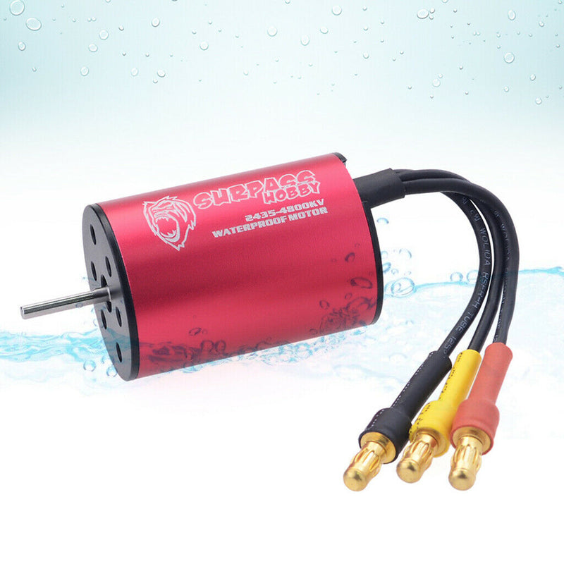 2435 4800KV 4P Sensorless Brushless Waterproof Complete Motor , High Speed,