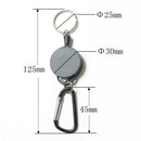 2 Pcs Retractable Badge Holder Reels Key Hook Clip Strap Cord Belt Hanger Chains