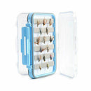 Two-Sided Waterproof Fly Box Slit Foam Fly Fishing Box Blue + transparent 1 A3E4
