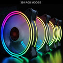 120mm Double Aura Silent PC Case Cooler Fan w/Remote Control RGB