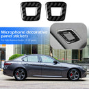 2x Carbon Fiber Roof Microphone Frame Trim Cover for Alfa Romeo Giulia 2017-2019