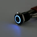 4Pin 12mm 12V Angel Eye LED Light Metal Push Button Momentary Switch Waterproof