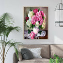 Painting By Numbers Kit DIY Fresh Flower Canvas Oil Art Picture Home Decor