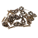 20 Sets Bronze Metal Hook and Eye Closures for Skirt Trouser Fasteners&Decor