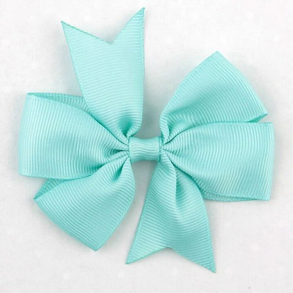 18Pcs/Bag Hair Bows Kids Cloth Ribbon Boutique Lovely No Clips for Baby Girls gg