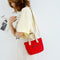 Letter Print Shoulder Satchel Handbags Canvas Women Crossbody Bags (Red)