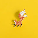 Cute Cartoon Animal Brooch Fox Enamel Badge Clothes Lapel Pins Jewelry Gift A