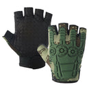 Protective Half Finger Gloves Work Hunting Outdoor Bike Glove Jungle Camo